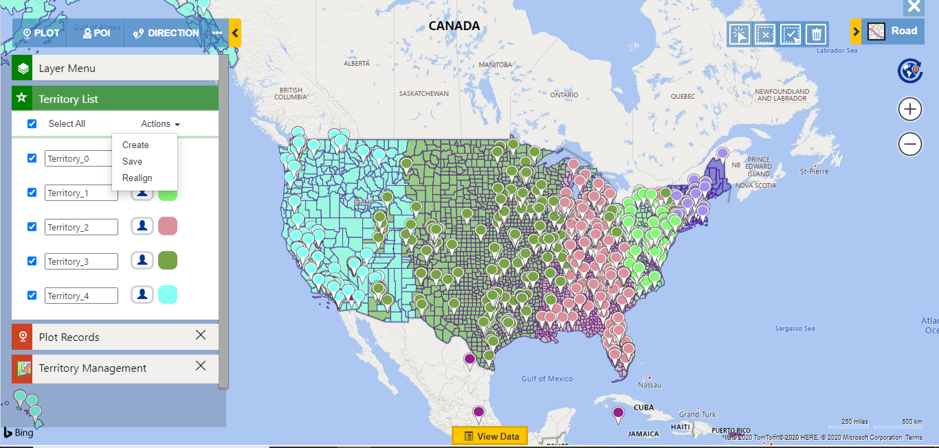 Territory management Auto create and draft territories