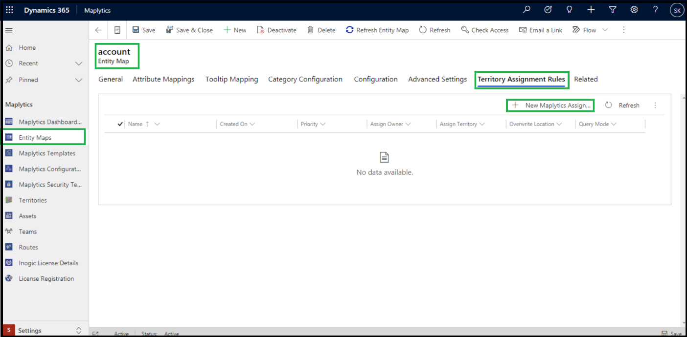 Assign Territories within Dynamics 365 CRM